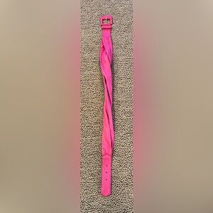 Nordstroms (M) Hot Pink Leather TWISTED Belt “Like New” Condition 34.5” end2end